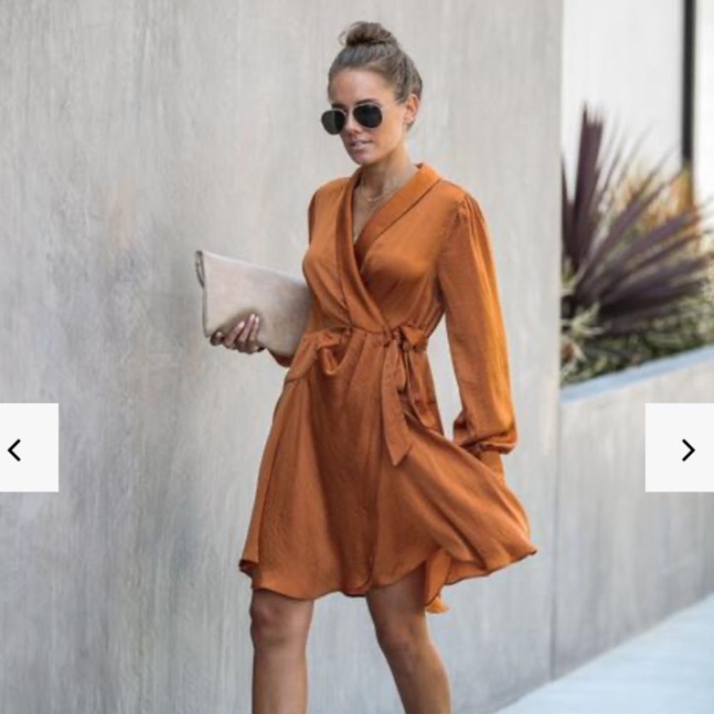 VICI // Lawrence Satin Wrap Dress